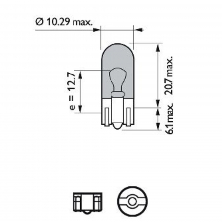 Set 2 Becuri Fara Soclu W5W 12V (Blister) White Vision Ultra Philips [2]
