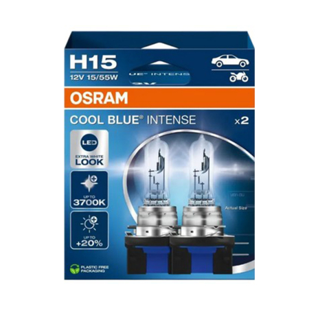 Halogen - Set 2 becuri H15 12V 55W Osram Cool Blue Intense NextGen