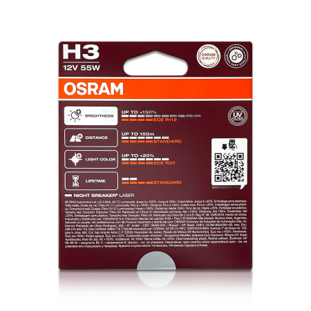 Set 2 becuri H3 55 W Osram Night Breaker Laser NextGen +150% [3]