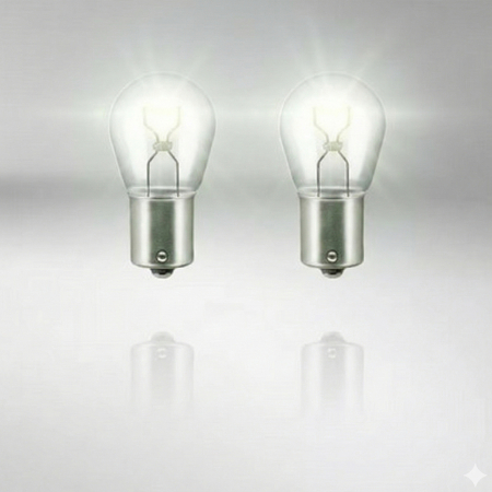 Set 2 Becuri Auto P21W 12V Osram Ultra Life, Soclu BA15s, Durata de Viata Extinsa (4x), Semnalizare / Frana / Marsarier [2]