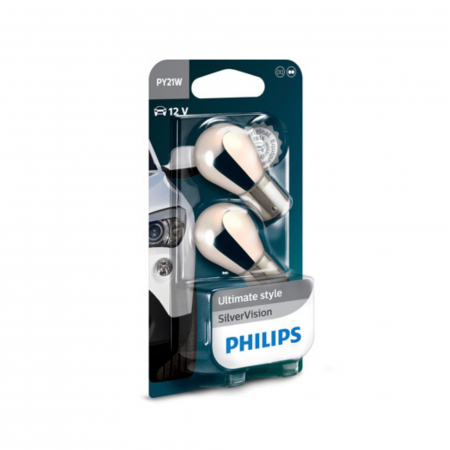 Electrica si Electronice Auto - Set 2 Becuri Semnalizare PY21W 12V Philips (Blister) Silver Vision