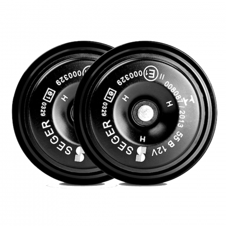 Branduri - Set 2 claxoane electromagnetice, ton inalt si ton jos, 12V 3.5A+3.5A