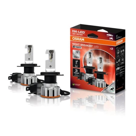 Electrica si Electronice Auto - Set 2 LED-uri H4 OSRAM NIGHT BREAKER LED START - Street Legal, Omologare RAR, +230% Lumină (6000K)