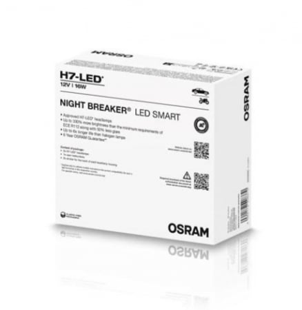 Branduri - Set 2 H7 Osram Night Breaker Smart LED omologate RAR Street Legal +330% cutie service