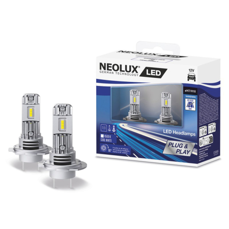 Electrica si Electronice Auto - Set 2 LED-uri Auto H7 Neolux - 6000 K (Alb Rece), 12V/12W