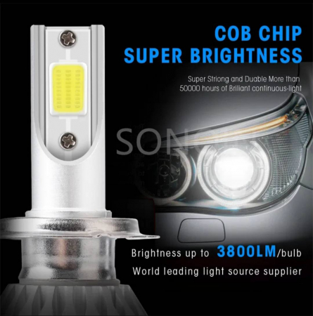 Set 2 LED H1 6000K lumina alb pur 36W fara canbus [4]