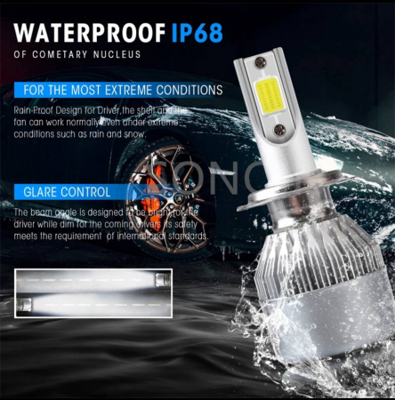 Set 2 LED H1 6000K lumina alb pur 36W fara canbus [3]