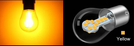 Set 2 LED P21/5W 18 SMD technology pentru semnalizare portocaliu [2]