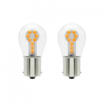 Auxiliare LED - Set 2 LED P21/5W 18 SMD technology pentru semnalizare portocaliu