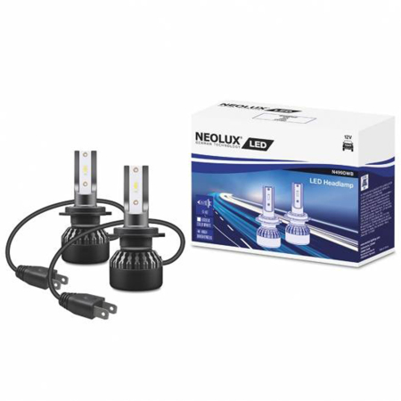 Electrica si Electronice Auto - Set 2 LED-uri Auto H7 Neolux - 6000 K (Alb Rece), 12V/18W