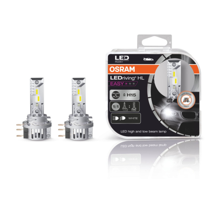 Electrica si Electronice Auto - Set 2 LED-uri H15 OSRAM LEDriving HL Easy - 6500K, 16W, 1250lm (Fără Omologare ECE)