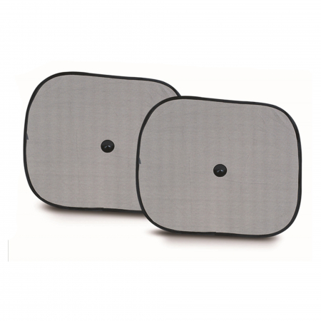 Parasolare Auto - Set x 2 parasolare laterale universale, cu ventuze, 44x36cm, gri