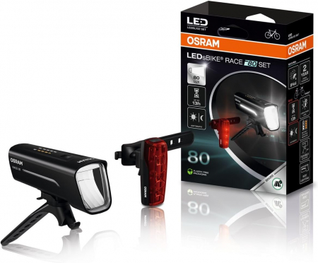 Set far si stop Osram LED pentru bicicleta 80LX [0]