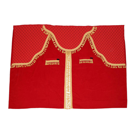 Accesorii Auto - Set perdele cabina camion, velur roșu-auriu universale - Mega Drive