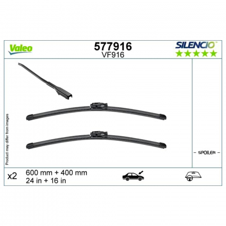 Stergatoare Auto - Set stergatoare Valeo Silencio 600/400mm VF916 pentru Dacia Logan/Sandero III, Jogger, Renault Clio III, Citroen C3 Picasso