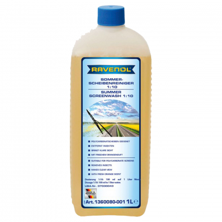 Lichid de Parbriz - Solutie concentrata pentru parbriz Ravenol , miros de portocala,1 litru