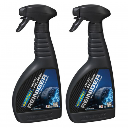 Intretinere si Cosmetica Auto - Pachet 2 x Solutie Ravenol curatare jante RAV Rim Cleaner Magic 500 ml