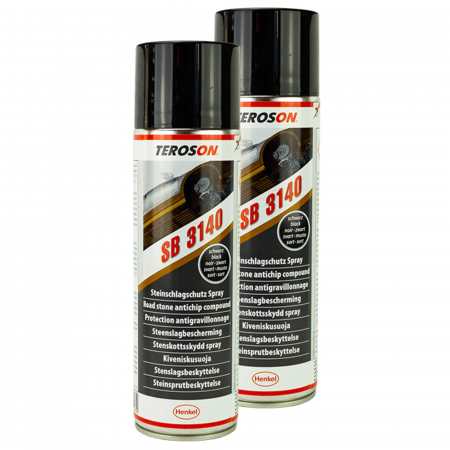 Branduri - Pachet 2 x Spray negru Teroson SB3140 cu PVC pentru reparatie caroserie 500 ml