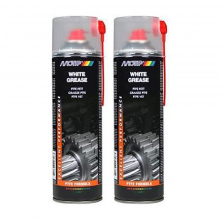 Vaselina si Lubrifianti Auto - Pachet 2 x Spray vaselina alba cu PTFE 500 ml