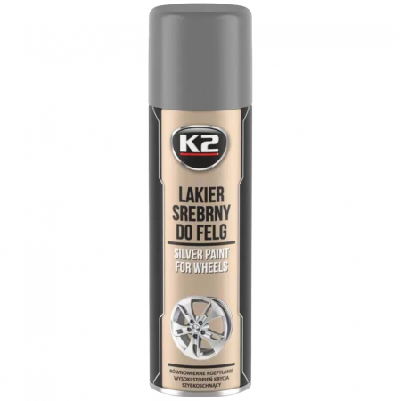 Branduri - Spray vopsea argintie K2 pentru jante 500ml
