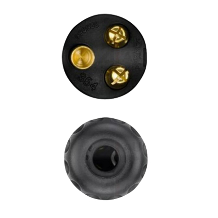 Stecher 3 poli Hella - 24V, Corp Plastic (Cu Capac Filetant) [1]