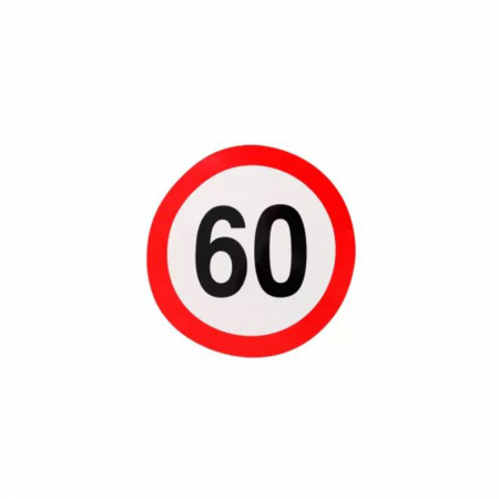 Accesorii Auto - Sticker autocolant (12 cm) limitare viteza 60 km/h