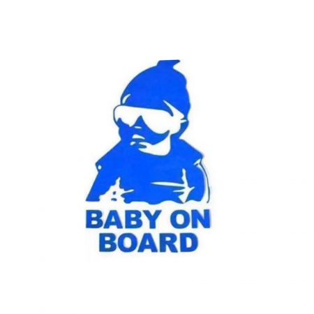 Accesorii Auto - Sticker autocolant Baby on Board, albastru