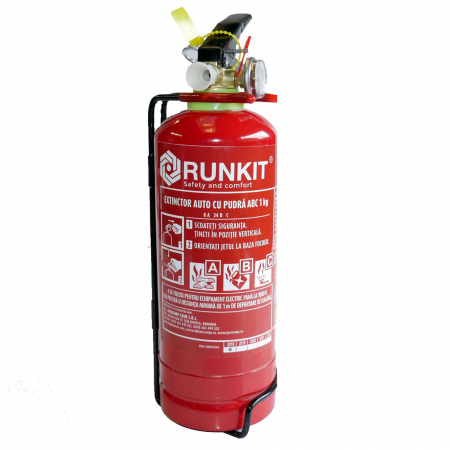 Siguranta Rutiera - Stingator auto tip ABC cu pulbere 1 kg, omologat si certificat RAR