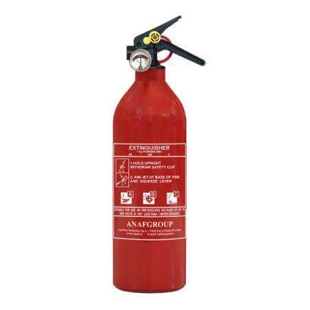 Branduri - Stingator auto reincarcabil 1 kg cu manometru pulbere ABC EN 3-7