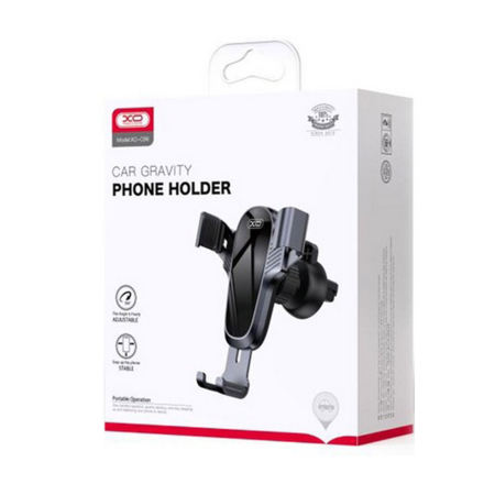 Branduri - Suport Auto Gravitational XO C86, Prindere Grila Ventilatie, Sistem AutoGravity, Operare o Singura Mana, Universal, Negru