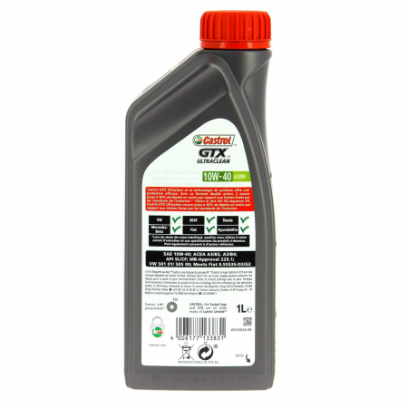 Pachet 2 litri Ulei Castrol GTX Ultraclean 10W40 A3/B4 [1]
