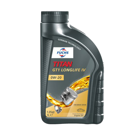 Branduri - Ulei de Motor Fuchs TITAN GT1 LongLife IV 0W-20 - 1 Litru (VW 508.00/509.00, Porsche C20, ACEA C5)