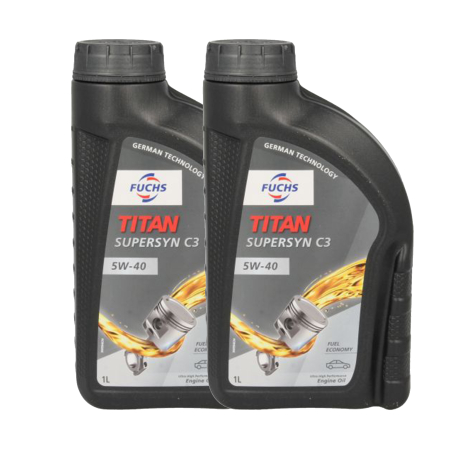 Branduri - Pachet 2 Litri (2x 1L) - Ulei de Motor Fuchs TITAN Supersyn C3 5W-40 (DPF, VW 505.01 Pumpe-Düse, API SP)