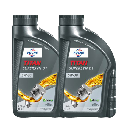 Branduri - Pachet 2 Litri (2x 1L) - Ulei de Motor Fuchs TITAN Supersyn D1 5W-30 (API SP RC, ILSAC GF-6A, dexos1™ Gen 3)
