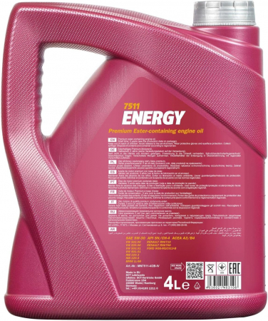 Ulei full sintetic Mannol Energy ACEA A3/B4 5W30 4 litri [1]