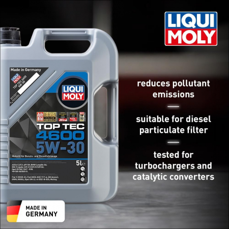 Ulei sintetic Liqui Moly TopTec 4600 5W30 C2/C3 5 litri [1]