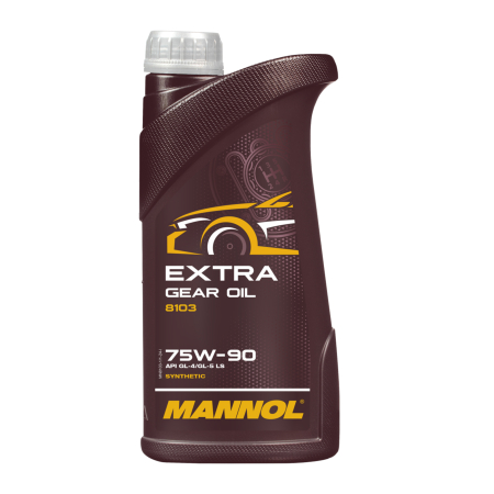 Branduri - Ulei Transmisie Sintetic MANNOL Extra Gear Oil 75W-90 GL-4/GL-5, Universal, 1 litru, Pentru Cutii Manuale si Diferentiale (inclusiv LS), Economie Combustibil