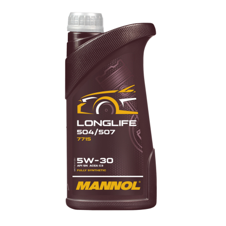 Ulei Motor - Ulei MANNOL Longlife 504/507 5W30, 1 litru - Mid SAPS (Sintetic PAO, DPF/TWC)
