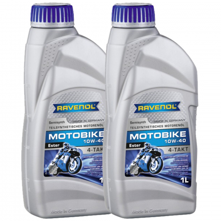 Branduri - Pachet 2 litri ulei moto Ravenol Motobike 4T Ester 10W40