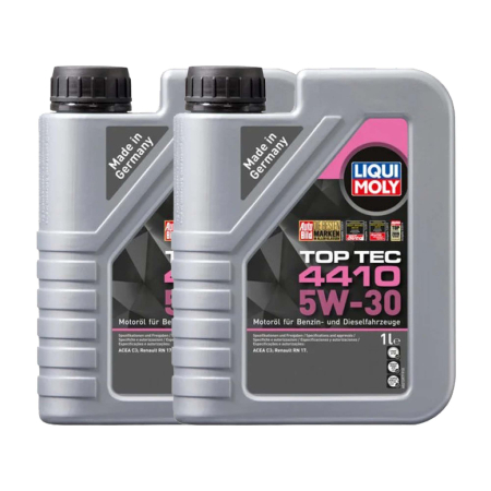 Pachete - Pachet 2 litri Ulei Motor Liqui Moly Top Tec 4410 5W-30, 1 Litru, Sintetic, ACEA C3, Aprobare Renault RN17 (Dacia/Renault >2018)