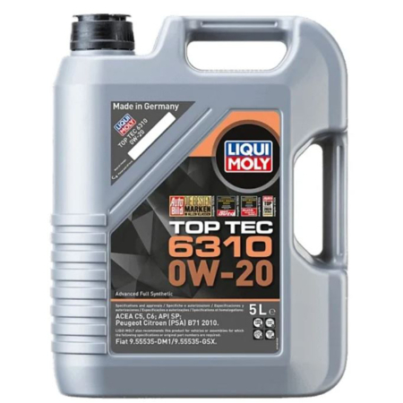Ulei Motor - Ulei Motor Liqui Moly Top Tec 6310 0W20 5 litri - ACEA C5/C6, PSA B71 2010 (Peugeot, Citroen, Opel)
