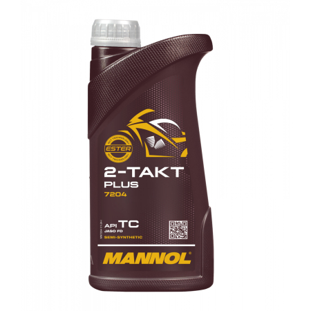 Moto - Ulei Motor MANNOL 2-Takt Plus - 1 Litru, Sintetic (Motoare 2T High-Performance, JASO FD)