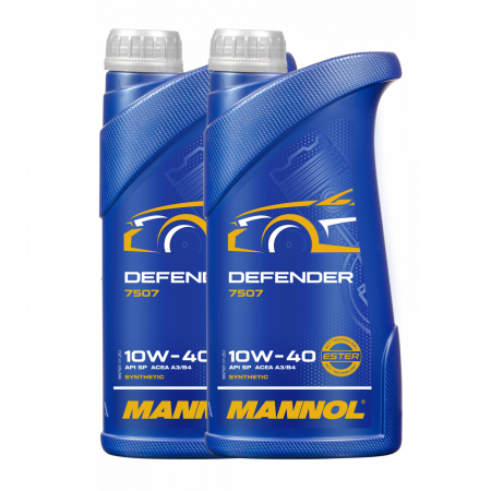 Branduri - Pachet 2 litri Ulei Motor MANNOL Defender 10W40 (LSPI Protection) Hidrosintetic cu Ester
