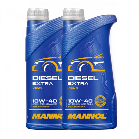 Ulei Motor - Pachet 2 litri Ulei Motor MANNOL Diesel Extra 10W40 - Hidrosintetic, cu Ester (Motoare Turbo/Diesel)