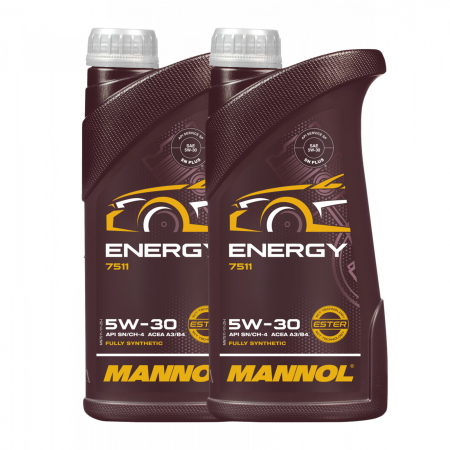 Pachete si promotii - Pachet 2 litri Ulei Motor MANNOL Energy 5W30 Sintetic cu Ester (HTHS Scăzut, Start-Stop)
