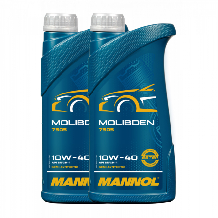 Branduri - Pachet 2 litri Ulei Motor MANNOL Molibden 10W40 (MoS2) - Hidrosintetic, Anti-fricțiune Extremă