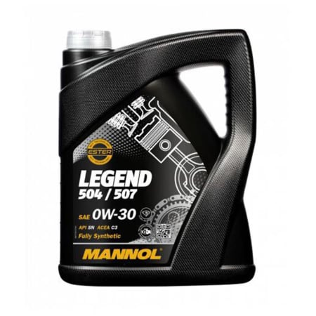 Branduri - Ulei Motor MANNOL Legend 504/507 0W-30 7730 5 litri - Bi-Sintetic (PAO+Ester), Longlife III, VW / Audi / BMW