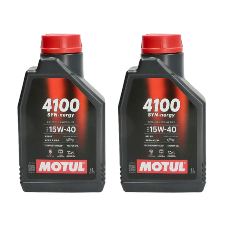 15W40 - Pachet 2 litri ulei Motul 4100 SYN-NER 15W40 – Protecție fiabilă și performanță pentru motoare pe benzină și diesel