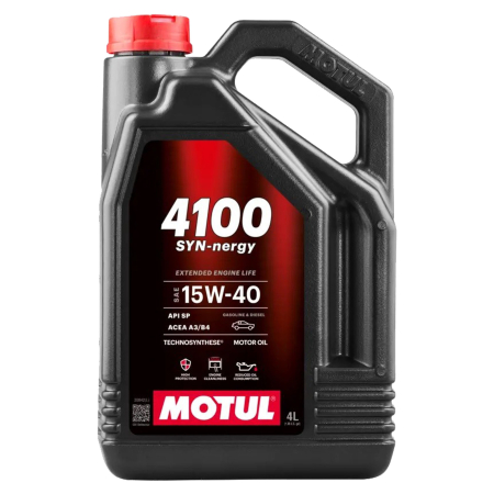 Branduri - Ulei Motul 4100 SYN-NER 15W40 4 litri – Protecție durabilă și performanță constantă pentru motoare moderne