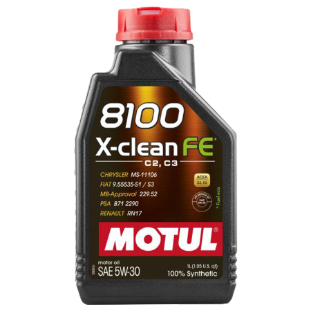 5W30 - Ulei Motul 8100 X-Clean FE 5W30 1 litru – Protecție și performanță pentru motoare moderne